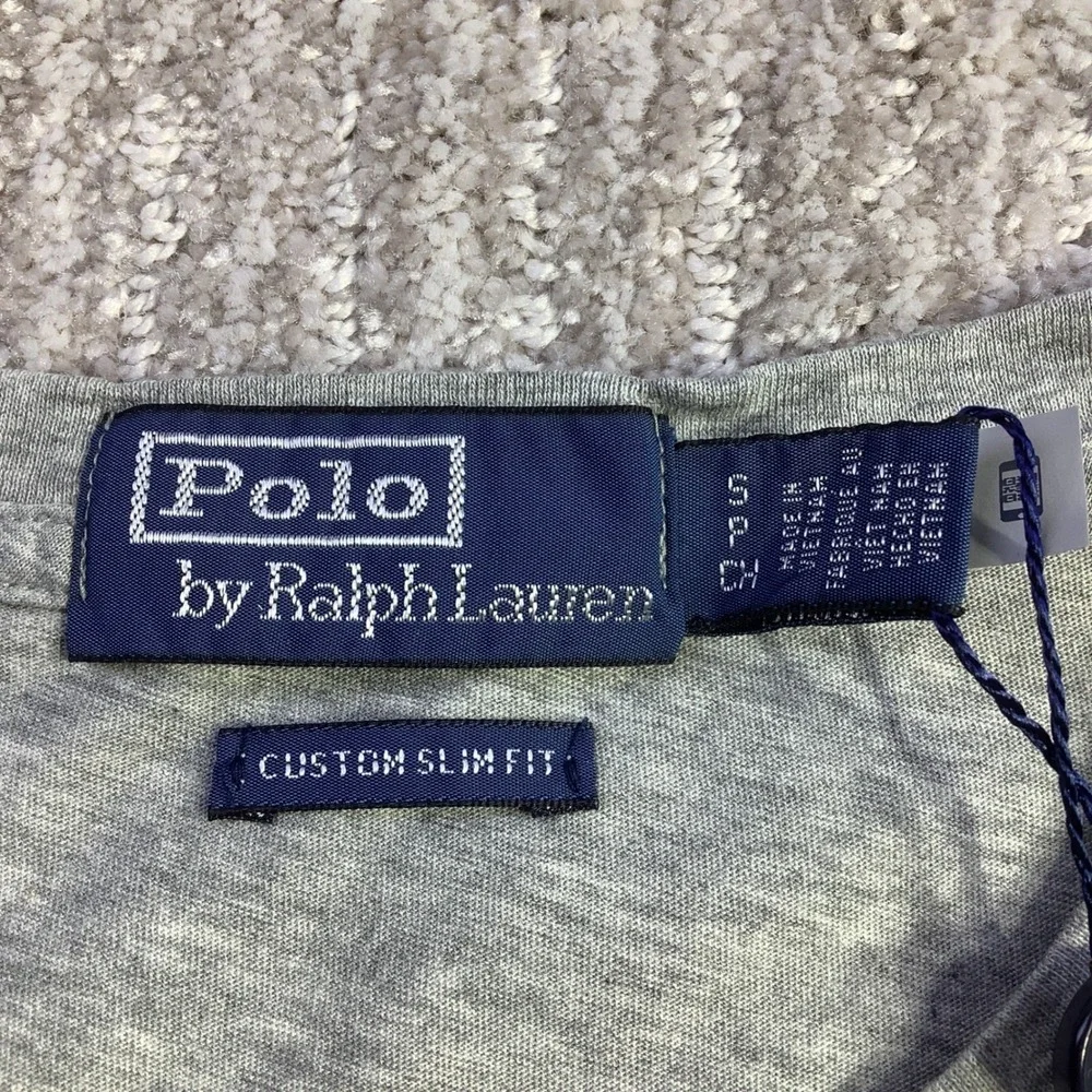 Polo‎ Ralph Lauren Mens Custom Slim Fit RL Graphic T-Shirt Grey Size S NWT
